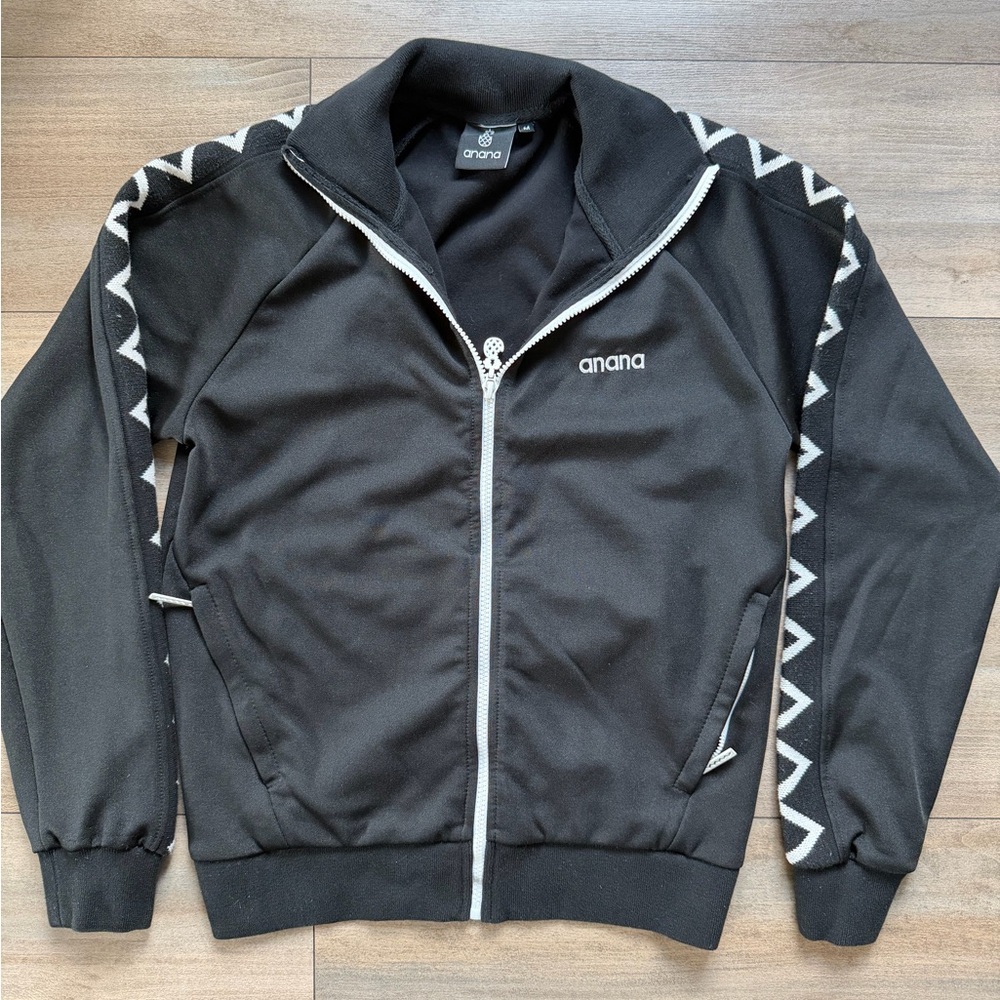 Anana Black Jacket with White Accents